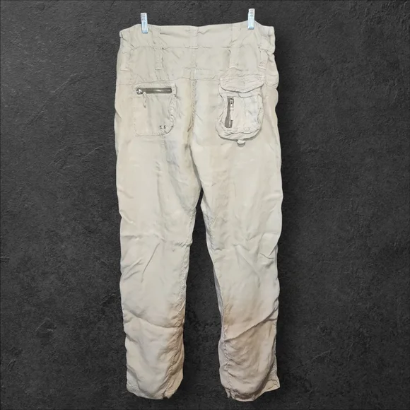 Pete & Greta By Johnny Was Marika Cream Color Cargo Pants - Picture 2 of 14